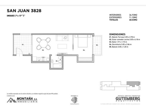 Imagen 2 de 11 de Departamento 2 Ambientes, Balcón Aterrazado Amenities, Venta Boedo, Capital Federal, Buenos Aires