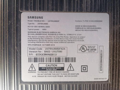 Main Samsung Un75nu6950fxza *box57 (Usado)