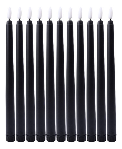 10 Lámparas Led De Vela Largas, Velas De Aluminio