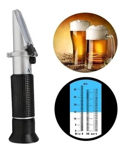 comprar Refractómetro 0-32 Brix Cerveza Artesanal Mosto Vino