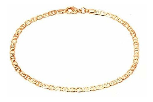 Imagen 1 de 8 de De Oro Para El Tobillo Para Mujer Flat Mariner Anklet | Tobi