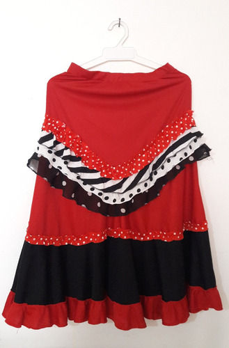 Falda De Flamenco Danza Niñas Talla 12