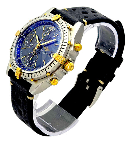 Relógio Breitling Chronomat Chronocockpit Preto Aço E Ouro Aço (Usado)