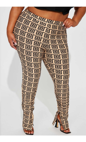 Legging Estampado Geométrico Café