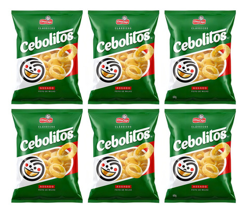 Salgadinhos Elma Chips Cebolitos Caixa Com 30un De 60g