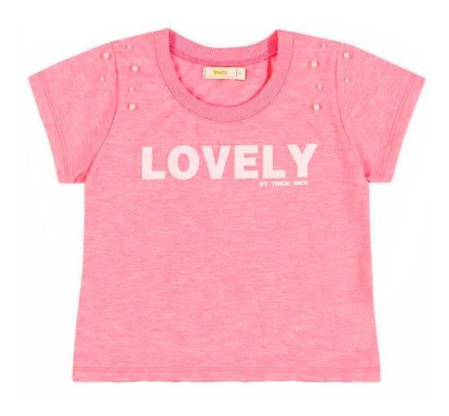 Blusa Camiseta Infantil Menina Manga Curta Qualidade Rovitex