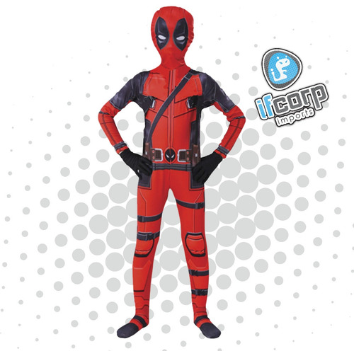 Disfraz Deadpool Superheroe Kid Niño Halloween Fiesta 