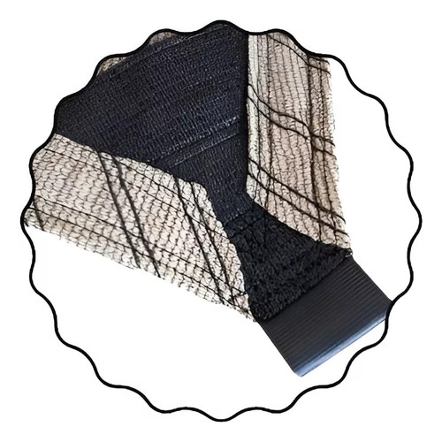 Mpq Malla Sombra Raschel 90% Esq. Ref. Y Jaretas 4x4m Beige