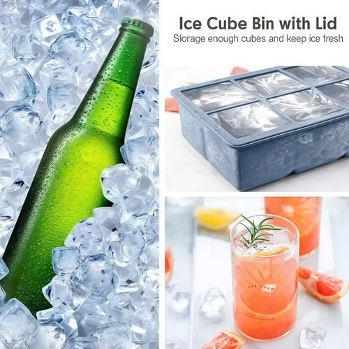 Molde De Cubitos De Hielo De Silicona Reutilizable De 3 Piez