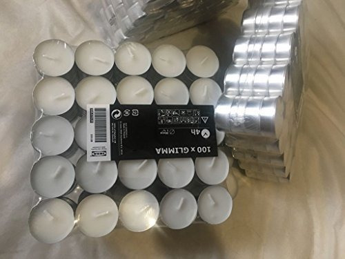 Velas Candelitas Sin Perfume Ikea Glimma, Blancas, 100 Unida