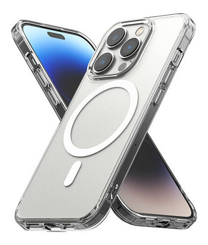 Imagen 1 de 1 de Carcasa con carga inalámbrica Ccs Tech MagSafe transparente con diseño liso para Apple IPhone 14 Pro Max por 1 unidad
