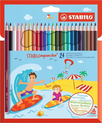 Lapices Stabilo 24 Colores Acuarelables Aquacolor - Germany