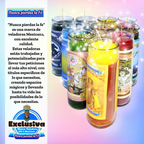 Veladora San José Nunca Pierdas La Fe 1 Pieza