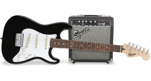 Pack Guitarra Infantil Fender Squier Affinity Strat Blk 