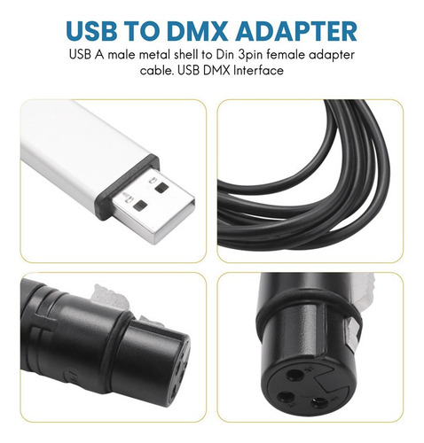 I Adaptador De Interfaz Dmx512 Usb Dmx Control De