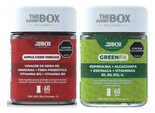 Gomitas The Gummy Box Quemador Grasa Green Fit Vinagre Sidra