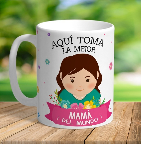 Taza Mamá Personalizada Con Tu Nombre