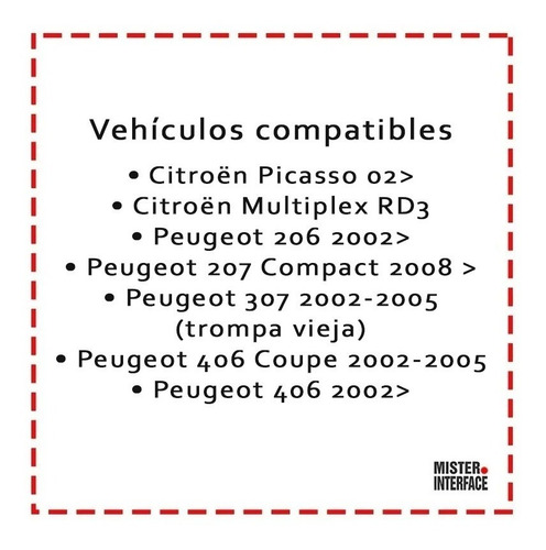 Imagen 3 de 4 de Interface Comando Volante Peugeot 206 207 Compact 307 Pg006