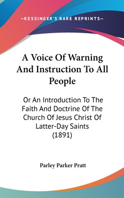 Libro A Voice Of Warning And Instruction To All People: O...