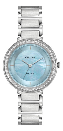 Citizen Silhouette Swarovski Crystal Em0480-52n Color de la correa Plata Color del bisel Plata Color del fondo Madre Perla