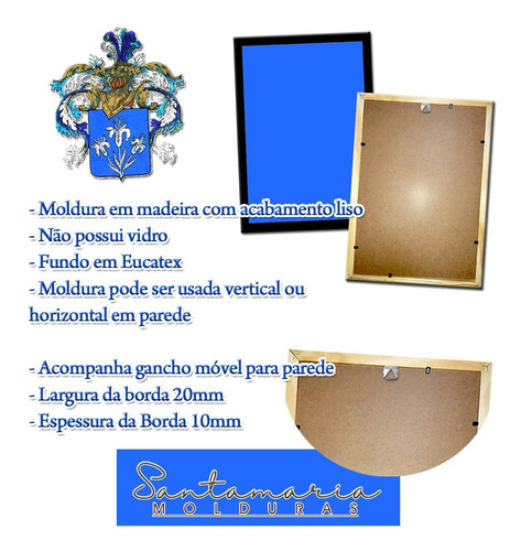 Kit 10 Molduras A3 Quadro Foto Painel Decoração Com Fundo