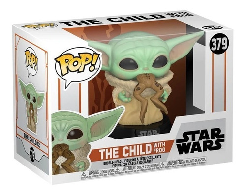 Boneco Funko Pop The Mandalorian Baby Yoda Com Sapo 379