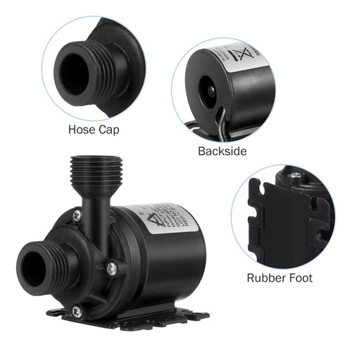 Bomba De Agua Sumergible Sin Escobillas Dc 12v 800l/h 5m Par