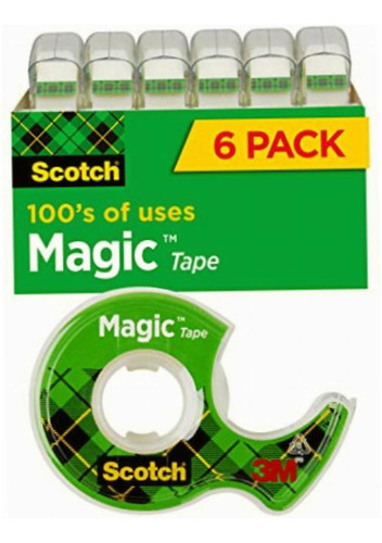 Scotch Magic Tape Y Dispensador De, 3/10,2 x 1.651 cm