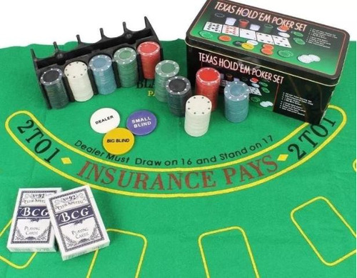 Kit De Poker Com 200 Fichas Texas Hold'em - Westpress