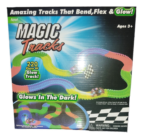 Pista Magica Magic Track 220 Piezas Luminosa Carro Luces Led