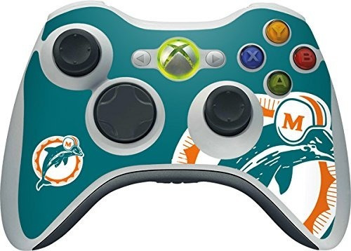 Skinit Nfl Miami Dolphins Mando Inalámbrico Xbox 360 Skin -