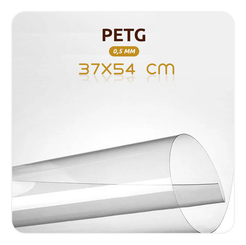 Placa Petg Cristal Transparente 0,5mm 37x54 Cm Para Moldura