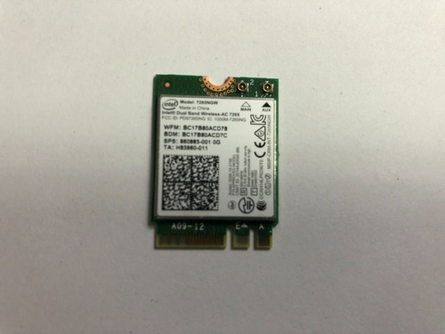 Tarjeta De Red Wifi Y Bluetooth Intel Dual Band 7265ngm