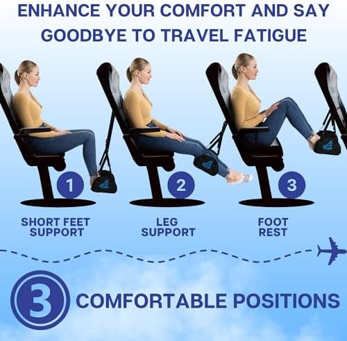 Reposapiés Para Avión | Hamaca De Pies Para Viajes En Avión