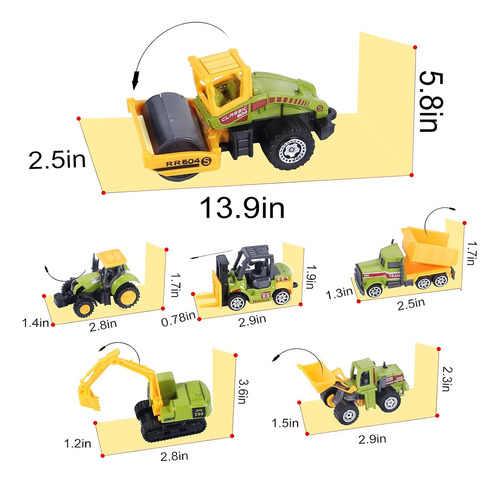 Brinquedos De Caminhões De Construção Andolo Mini, Pequenas