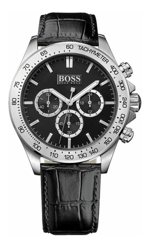 Relógio Hugo Boss Masculino Couro Cronógraph-1513178 Origina