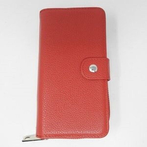 2 In 1 Zipper Pocket Leather Wallet Case With Wrist Stra Ccq