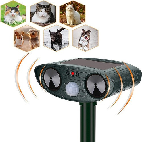 Disuasor Ultrasónico Para Gatos Con Sensor De Movimiento En