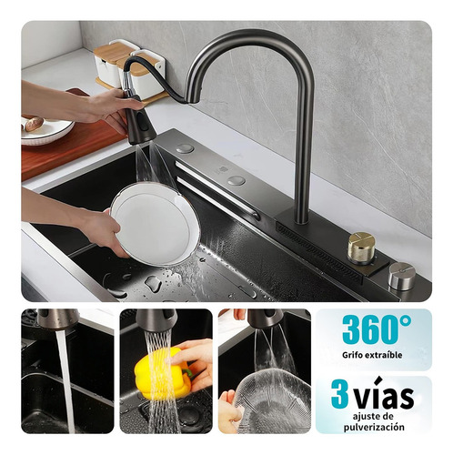 Tarja Fregadero De Cocina Acero Inoxidable Organizador 80*45 Color Plateado