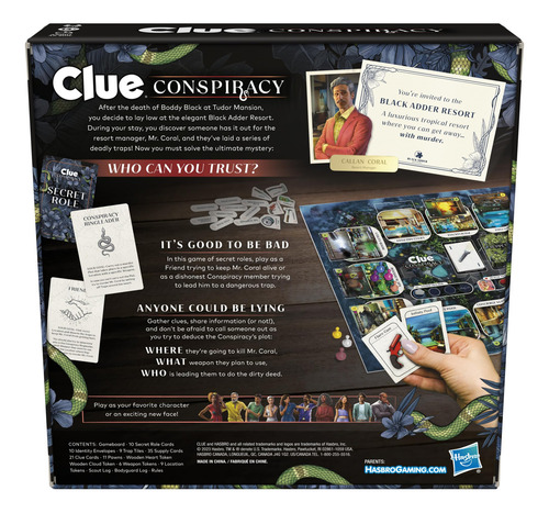 Juego De Mesa Hasbro Clue Conspiracy Adults Teens 14+ Years