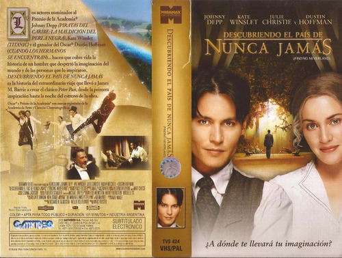 Descubriendo El Pais De Nunca Jamas Vhs Johnny Depp Kate Win