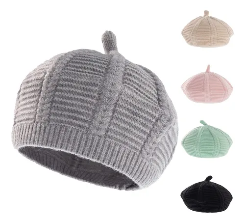 Boina Para Bebe, Gorro De Punto Para Invierno, Para Ninas Pe