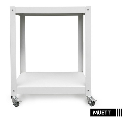 Imagen 3 de 8 de Mesa Auxiliar Para Cpu Impresora Oficina Con Ruedas - Muett