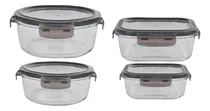 Comprar Set 4 Recipiente Vidrio Pirex Horno Microondas Frezzer Local