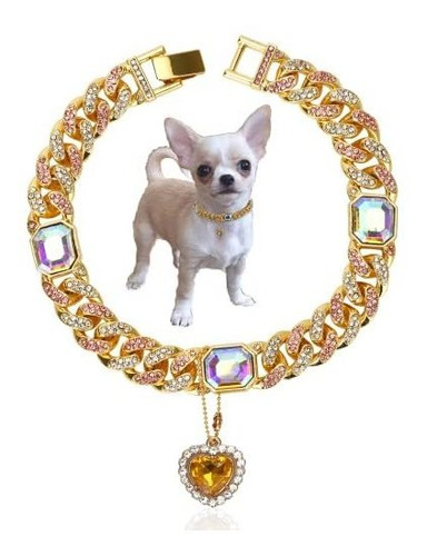 Glitter King Collar De Gato De Oro Zircon Cuba Enlace Hw5kk