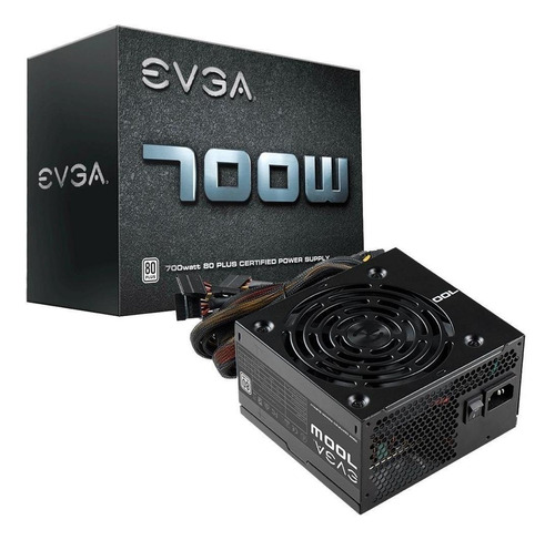 Fuente de poder para PC Evga 700 W1 black 100V/240V