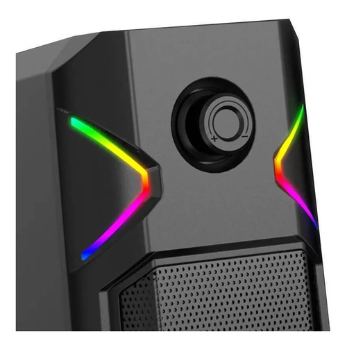 Caixa De Som Gamer Havit Sk201 P2 Estéreo 2.0 Rgb Preto