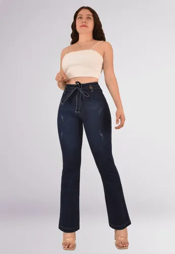 Pantalon de mezclilla acampanado hotsell