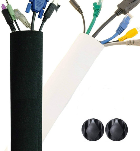 Funda Organizadora De Cables De 63  Con Abrazaderas Incluida