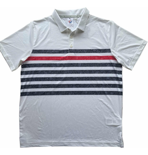 Camiseta Tipo Polo Puma Hombre F073 Talla L Blanca